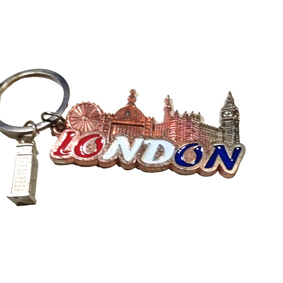 London Telephone Booth Keychain Souvenir Metal - Picture 3 of 7